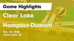 Clear Lake  vs Hampton-Dumont  Game Highlights - Oct. 15, 2020