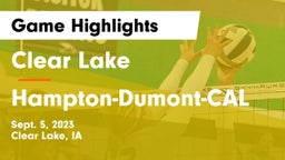 Clear Lake  vs Hampton-Dumont-CAL Game Highlights - Sept. 5, 2023