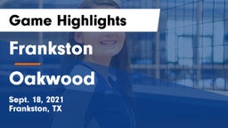 Frankston  vs Oakwood  Game Highlights - Sept. 18, 2021