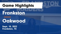 Frankston  vs Oakwood  Game Highlights - Sept. 10, 2022