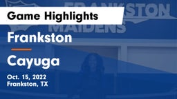 Frankston  vs Cayuga  Game Highlights - Oct. 15, 2022
