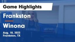 Frankston  vs Winona  Game Highlights - Aug. 18, 2023