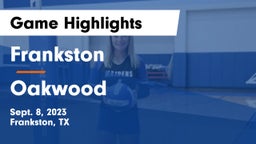 Frankston  vs Oakwood  Game Highlights - Sept. 8, 2023
