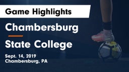 Chambersburg  vs State College  Game Highlights - Sept. 14, 2019