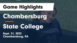 Chambersburg  vs State College  Game Highlights - Sept. 21, 2022