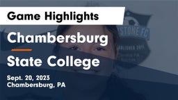 Chambersburg  vs State College  Game Highlights - Sept. 20, 2023