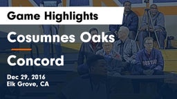 Cosumnes Oaks  vs Concord Game Highlights - Dec 29, 2016
