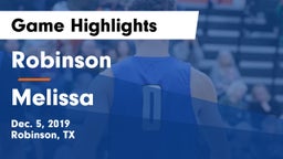 Robinson  vs Melissa  Game Highlights - Dec. 5, 2019