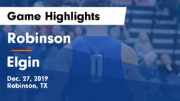 Robinson  vs Elgin Game Highlights - Dec. 27, 2019