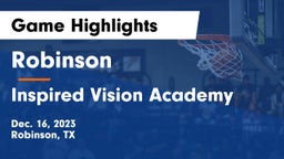 Robinson  vs Inspired Vision Academy Game Highlights - Dec. 16, 2023