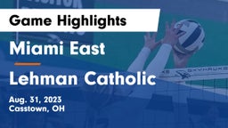 Miami East  vs Lehman Catholic  Game Highlights - Aug. 31, 2023