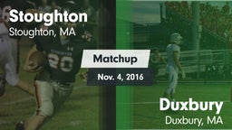 Matchup: Stoughton High vs. Duxbury  2016