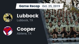 Recap: Lubbock  vs. Cooper  2019