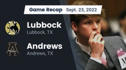 Recap: Lubbock  vs. Andrews  2022