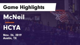 McNeil  vs HCYA Game Highlights - Nov. 26, 2019