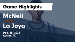 McNeil  vs La Joya  Game Highlights - Dec. 29, 2023