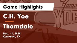 C.H. Yoe  vs Thorndale  Game Highlights - Dec. 11, 2020
