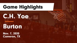 C.H. Yoe  vs Burton  Game Highlights - Nov. 7, 2020