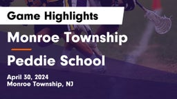 Monroe Township  vs Peddie School Game Highlights - April 30, 2024