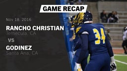 Recap: Rancho Christian  vs. Godinez  2016