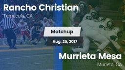 Matchup: Rancho Christian vs. Murrieta Mesa  2017