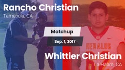 Matchup: Rancho Christian vs. Whittier Christian  2017