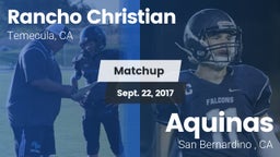 Matchup: Rancho Christian vs. Aquinas   2017