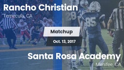 Matchup: Rancho Christian vs. Santa Rosa Academy 2017