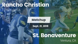 Matchup: Rancho Christian vs. St. Bonaventure  2018