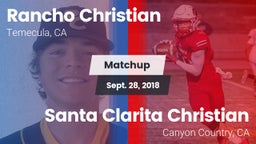 Matchup: Rancho Christian vs. Santa Clarita Christian  2018