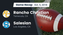 Recap: Rancho Christian  vs. Salesian  2018