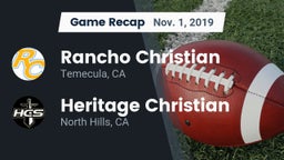 Recap: Rancho Christian  vs. Heritage Christian   2019