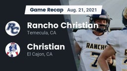 Recap: Rancho Christian  vs. Christian  2021