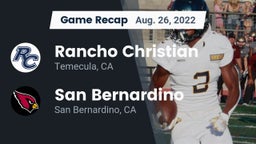 Recap: Rancho Christian  vs. San Bernardino  2022