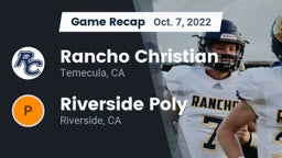 Recap: Rancho Christian  vs. Riverside Poly  2022
