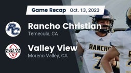 Recap: Rancho Christian  vs. Valley View  2023