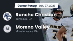 Recap: Rancho Christian  vs. Moreno Valley  2023