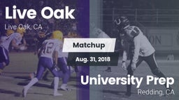 Matchup: Live Oak  vs. University Prep  2018