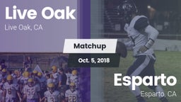 Matchup: Live Oak  vs. Esparto  2018