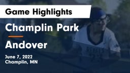 Champlin Park  vs Andover  Game Highlights - June 7, 2022