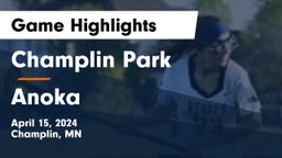 Champlin Park  vs Anoka  Game Highlights - April 15, 2024