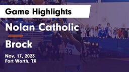 Nolan Catholic  vs Brock  Game Highlights - Nov. 17, 2023