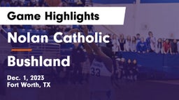 Nolan Catholic  vs Bushland  Game Highlights - Dec. 1, 2023