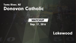 Matchup: Monsignor Donovan vs. Lakewood 2016