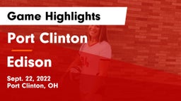 Port Clinton  vs Edison  Game Highlights - Sept. 22, 2022