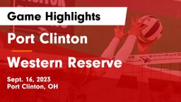 Port Clinton  vs Western Reserve  Game Highlights - Sept. 16, 2023