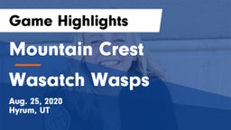 Mountain Crest  vs Wasatch Wasps Game Highlights - Aug. 25, 2020