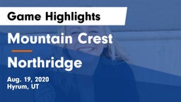 Mountain Crest  vs Northridge Game Highlights - Aug. 19, 2020