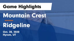 Mountain Crest  vs Ridgeline  Game Highlights - Oct. 28, 2020