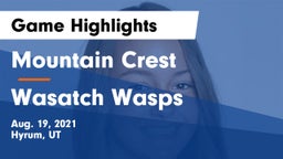 Mountain Crest  vs Wasatch Wasps Game Highlights - Aug. 19, 2021